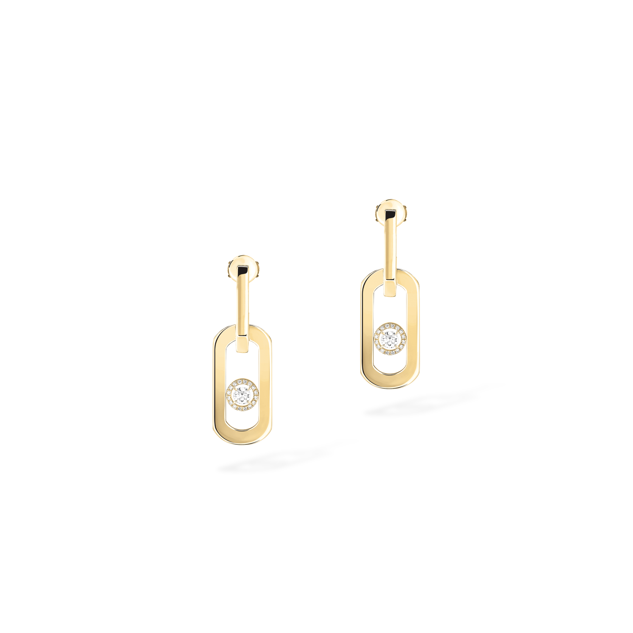 MESSIKA SO MOVE XL PENDANT EARRINGS YELLOW GOLD DIAMOND EARRINGS 13132-YG